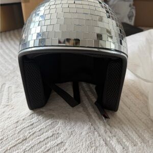 Silver Disco Ball Helmet